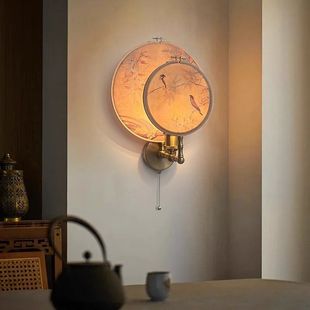 宋代美学新中式壁灯卧室床头客厅玄关走廊餐厅侘寂风禅意氛围感