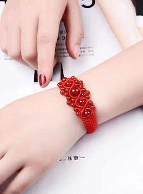 非金属布艺手链2025本命年手工编织12生肖男女红绳手链饰品礼物