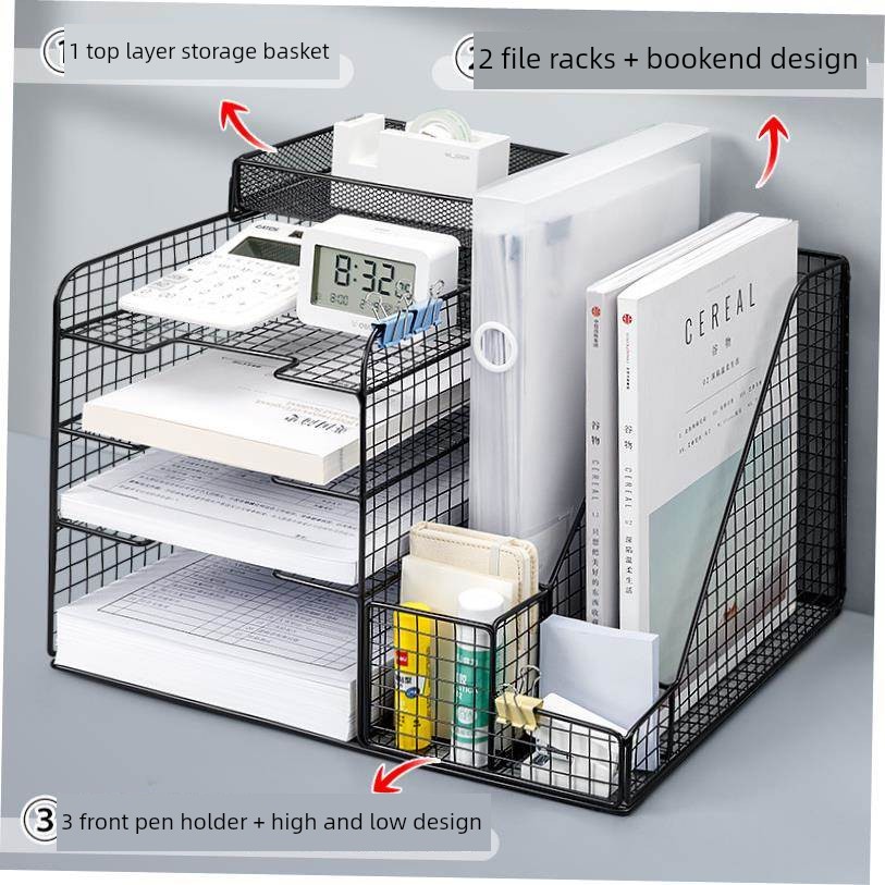 1Pc Desk File Folder Document Paper Organizer Storage Holder
