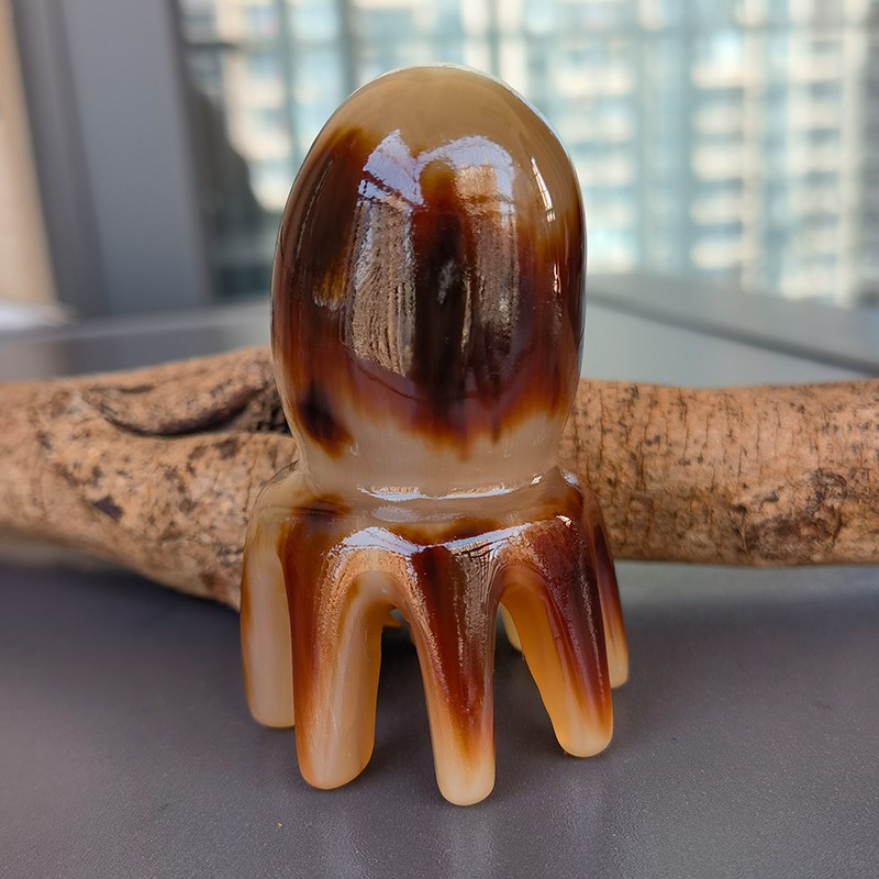 牛角头皮按摩梳八爪鱼头部按摩梳子章鱼按摩梳头皮按摩器抓头神器