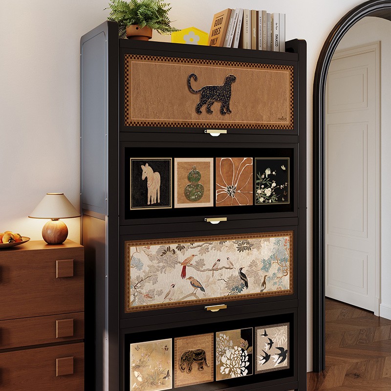 美世达书柜家用书柜一面墙铁皮柜储物柜幼儿园转角自由组合格子柜