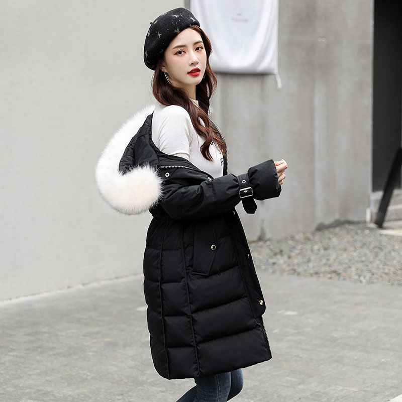 清仓羽绒服女小个潮流修身150cm韩版2022新款中长款时尚收腰显瘦