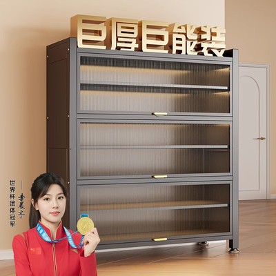 钢制鞋柜家用门口2025款多层落地防尘鞋架入户玄关储物鞋柜