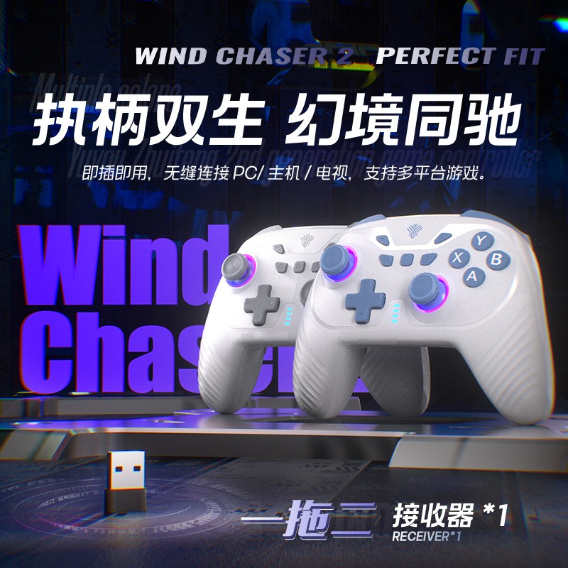 【双人手柄】追风2体感震动一拖二steam电脑PC无线双人成行手柄