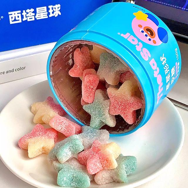 西塔星球|酸砂果汁软糖多种形状糖果150g1罐