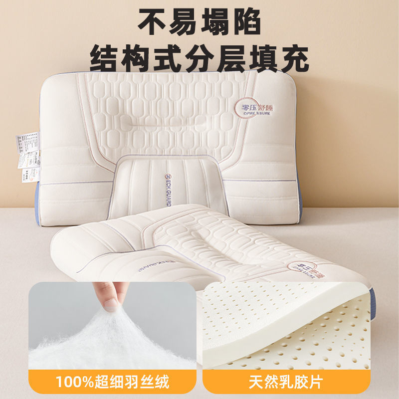 南极人乳胶枕头学生宿舍枕芯护颈睡眠成人记忆枕侧睡枕家用一对装
