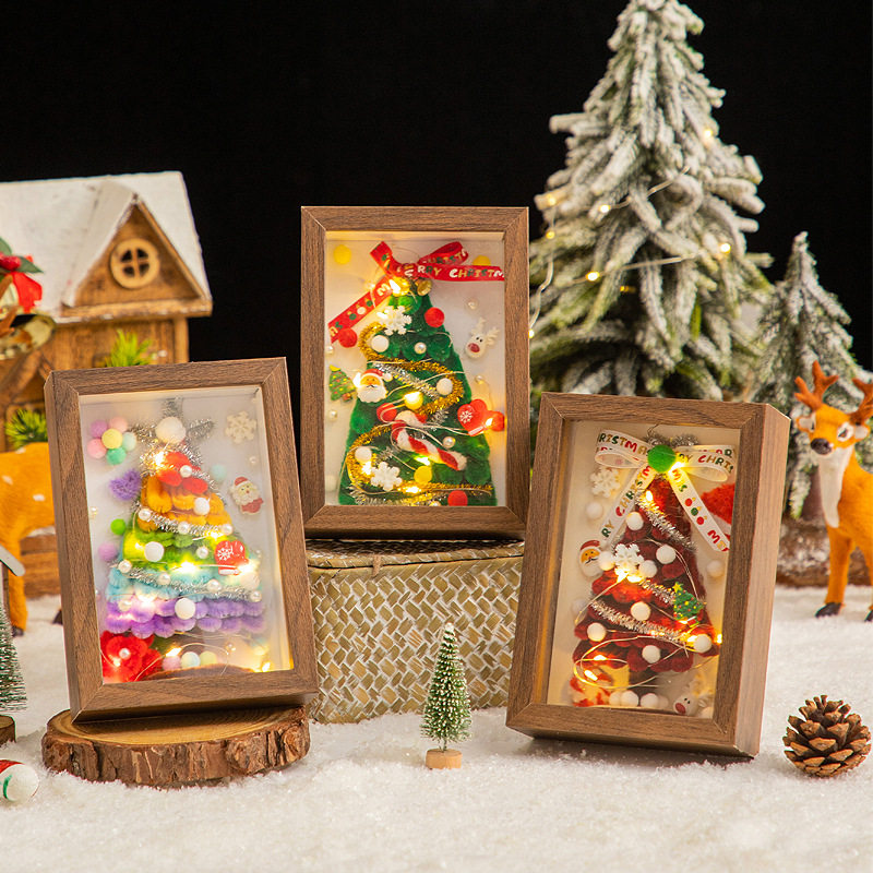 圣诞装饰扭扭棒diy圣诞树相框摆件材料包创意手工礼物圣诞节装饰,节庆用品/礼品,圣诞树,淘宝优惠券,粉丝福利购,淘宝优惠卷