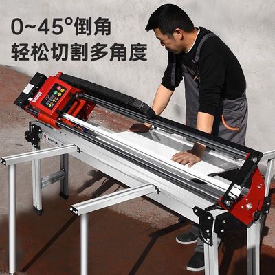 沃玛隆多功能全自动台式瓷砖切割机45度倒角地砖石材专用无尘水刀