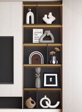 高颜值小众设计感家居软装摆件现代高档客厅电视酒柜摆设轻奢艺术