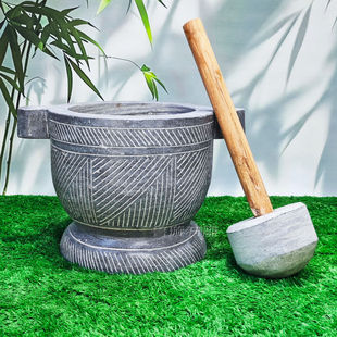 鲁璇石臼糍粑家用石窝年糕子大号特大号青石原石墩窑子老式窝窝子