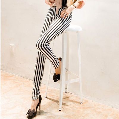 秋冬季加绒打底裤女外穿2021新款格子高腰保暖小脚加厚长裤子冬天