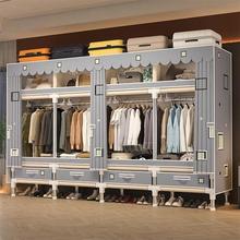 简易管加厚经济型衣柜衣柜简易衣柜全钢衣柜出租房衣柜出租房专用