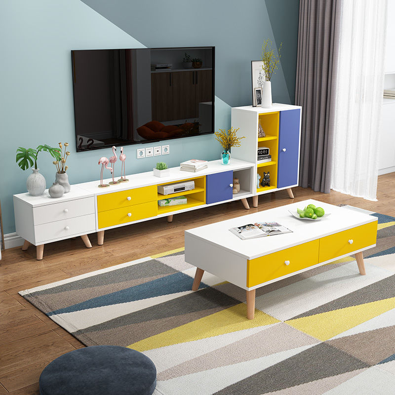 北欧电视柜茶几组合现代简约小户型电视机柜客厅柜子套装卧室地柜