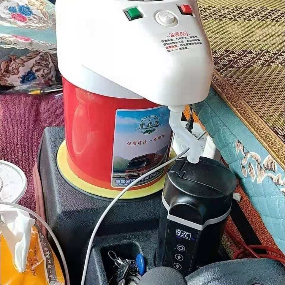 车载饮水机24v货车专用车载饮水机24V12V烧水壶圆柱形智能热水器