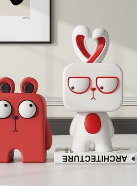 电视机边装饰电视柜摆件家居饰品玄关入户高级感软装饰品奶油风样