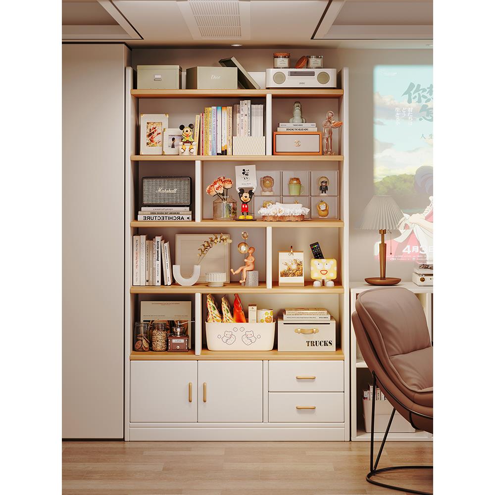 [香港包邮]实木书柜学生家用书架落地置物架客厅2024新款储物柜一