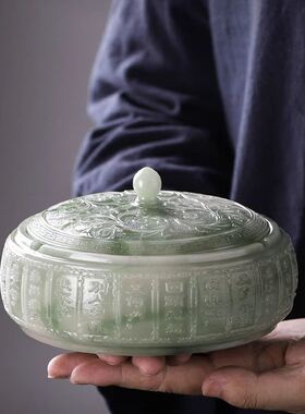 创意个性莫生气带盖大号防飞灰烟灰缸男客厅家用装饰品摆件烟缸