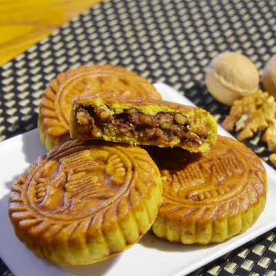 山西盂县特产中秋节红糖核桃仁月饼礼品礼盒传统手工制作酥皮糕点