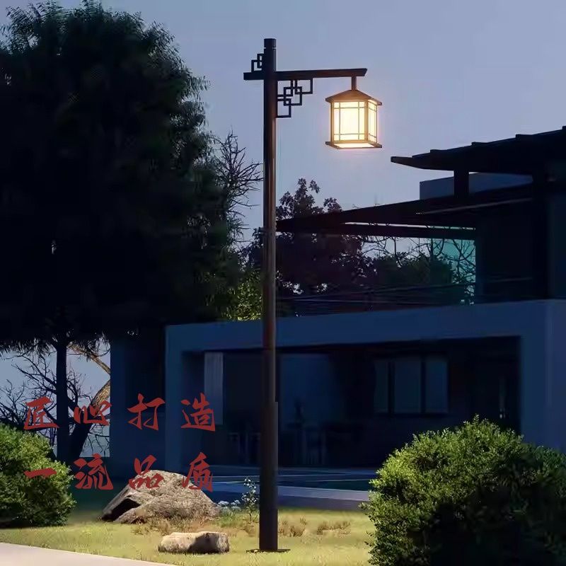 太阳能庭院灯中式仿古路灯复古小区新款别墅户外防水景观灯led灯