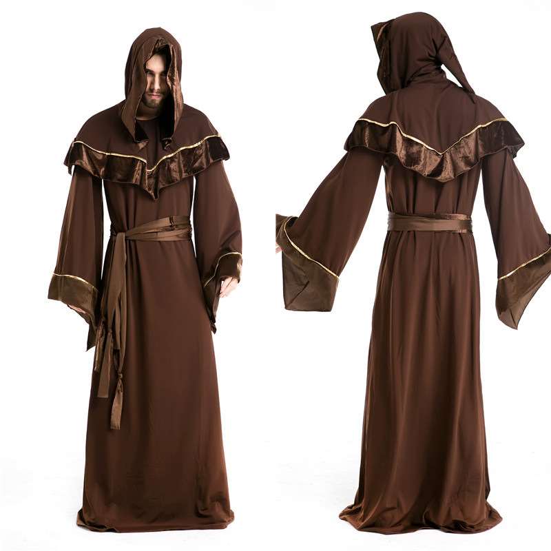 Halloween men's uniform Gothic wizard suit European religiou