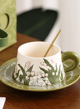 Poetic Ware北欧风复古咖啡杯碟高档家用午茶陶瓷杯高级感伴手礼