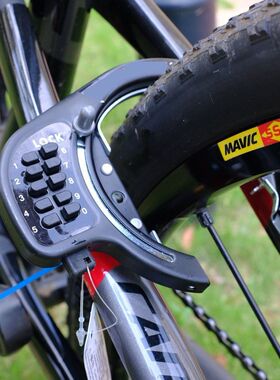 新型自行车锁新款山地车特大号马蹄锁公路电动车蟹钳锁密码锁单