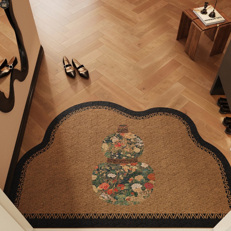 2025新款葫芦入户门丝圈地垫新中式进门地毯法式中国风大门口门垫