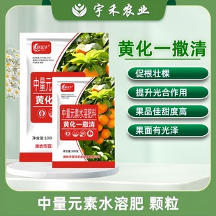 黄化一撒清改善叶片黄花转绿叶增强树势补充营养中量元素水溶肥料