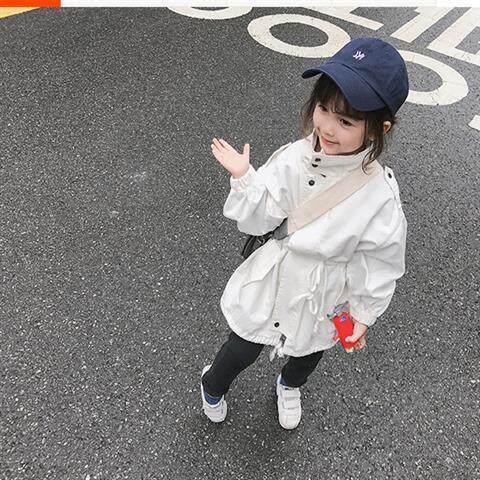 女童高端洋气中长款风衣2020春秋装新款儿童收腰外套女宝宝外衣潮