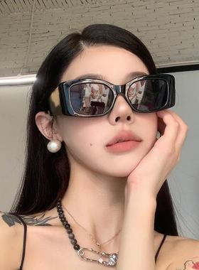 2024新款欧美高级感黑色粗框墨镜女个性ins风时尚辣妹方框太阳镜