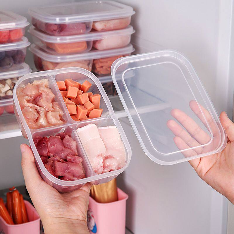 冰箱收纳盒加厚便当盒保鲜盒外出水果坚果盒便携式分格保鲜盒家用