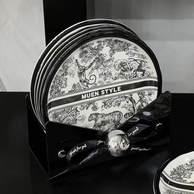 法式陶瓷吐骨碟家用简约骨盘小碟子餐桌吃饭垃圾渣盘骨头碟盘子