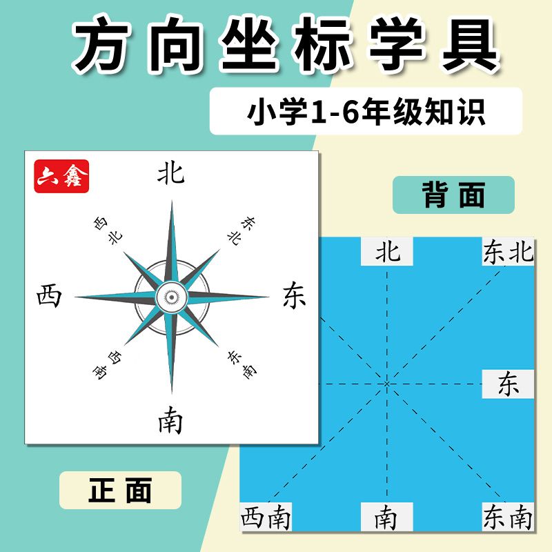 方向标手工制作小学生数学东西南北方向标方向板教具透明认识方向