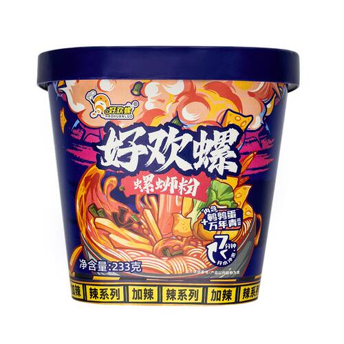 好欢螺加臭加辣螺蛳粉速食螺丝粉酸辣粉宵夜米粉桶装冲泡螺蛳粉