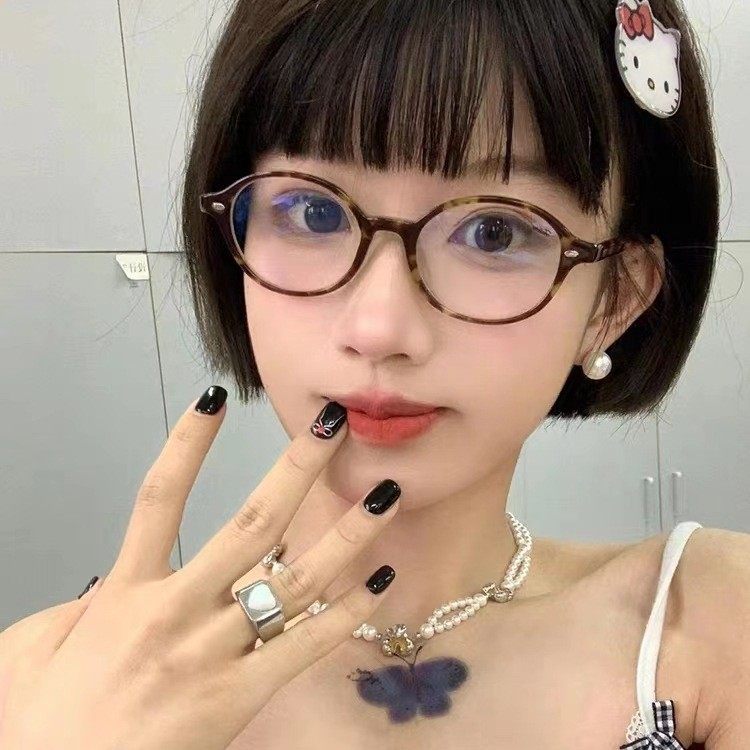 【粉丝专属】复古椭圆框豹纹眼镜女网红小脸小框书呆子近视眼睛镜,ZIPPO/瑞士军刀/眼镜,定制成品光学镜,淘宝优惠券,粉丝福利购,淘宝优惠卷