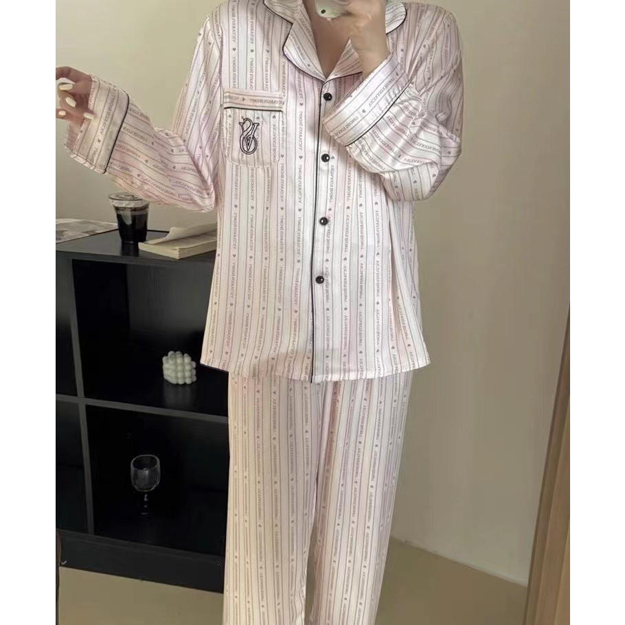 【V家-梦幻甜心】2025年春款小众设计高级感家居服长袖睡衣套装