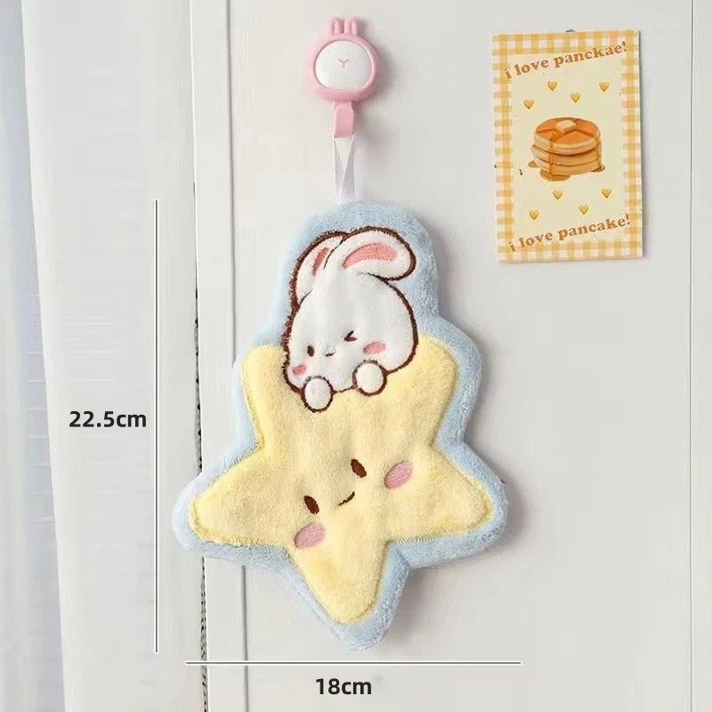 可爱珊瑚手巾卡通挂式厨房吸水加厚抹布家用不掉小孩速干手帕毛巾,家庭/个人清洁工具,厨房擦手巾,淘宝优惠券,粉丝福利购,淘宝优惠卷