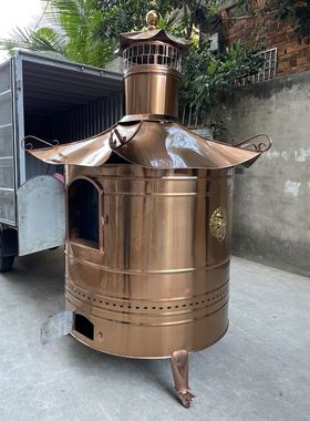 不锈钢大型烧纸桶寺庙化宝烧经桶加厚烧金桶烧金炉户外小区焚烧炉