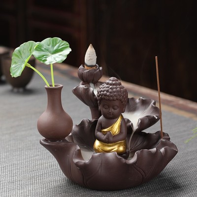 宇轩 创意倒流香炉摆件手工可养茶艺茶玩