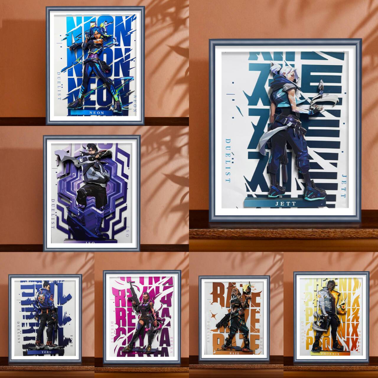 品美无畏契约决斗位系列5D裸眼立体拼贴纸雕装饰画客厅卧室小摆件