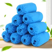 一次性无纺布鞋 加厚无尘套脚套防尘透气蓝色粉色加厚室内家用机房