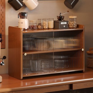 置物架多层收纳架桌面储物架杯子收纳杂物收纳柜防尘茶水柜茶杯架