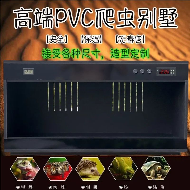 智能温控恒温PVC饲养箱芦丁鸡鬃狮蜥爬宠保温加热养蛇睫角守宫龟
