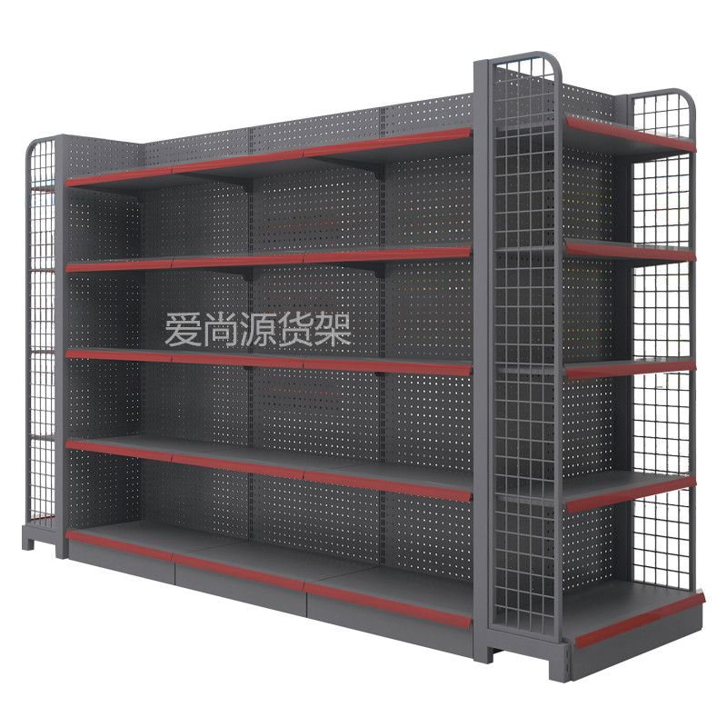 加厚便利店货架超市展示架小卖部多层置物架文具店药店双面中岛架