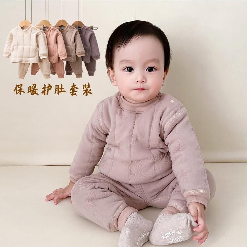 秋冬宝宝保暖护肚套装男女儿童夹棉内衣二件套婴儿棉衣棉裤家居服,童装/婴儿装/亲子装,家居服套装,淘宝优惠券,粉丝福利购,淘宝优惠卷
