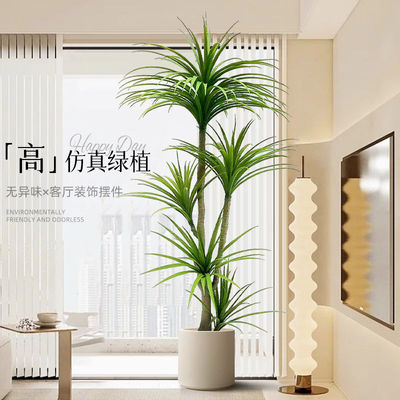 仿真绿植龙血树室内客厅高端轻奢大型落地式装饰摆件仿生植物假树