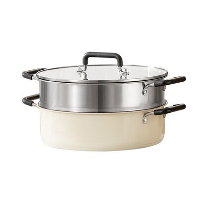 316不锈钢锅食品级碗316食品级不锈钢火锅盆加厚平底汤锅高颜值蒸