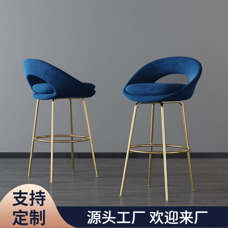 现代轻奢吧椅酒吧休闲前台高脚凳北欧简约家用岛台吧台椅靠背个性,住宅家具,家用高脚椅,淘宝优惠券,粉丝福利购,淘宝优惠卷