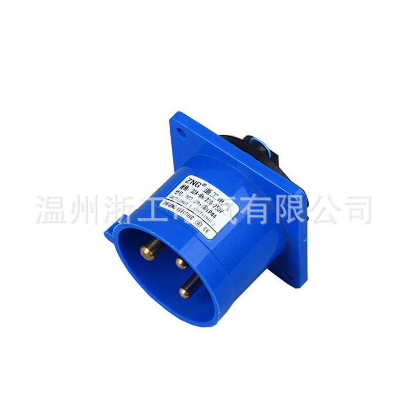 623工业器具插头3芯32a 单相220v电动吊篮插头 房车外接电源插头