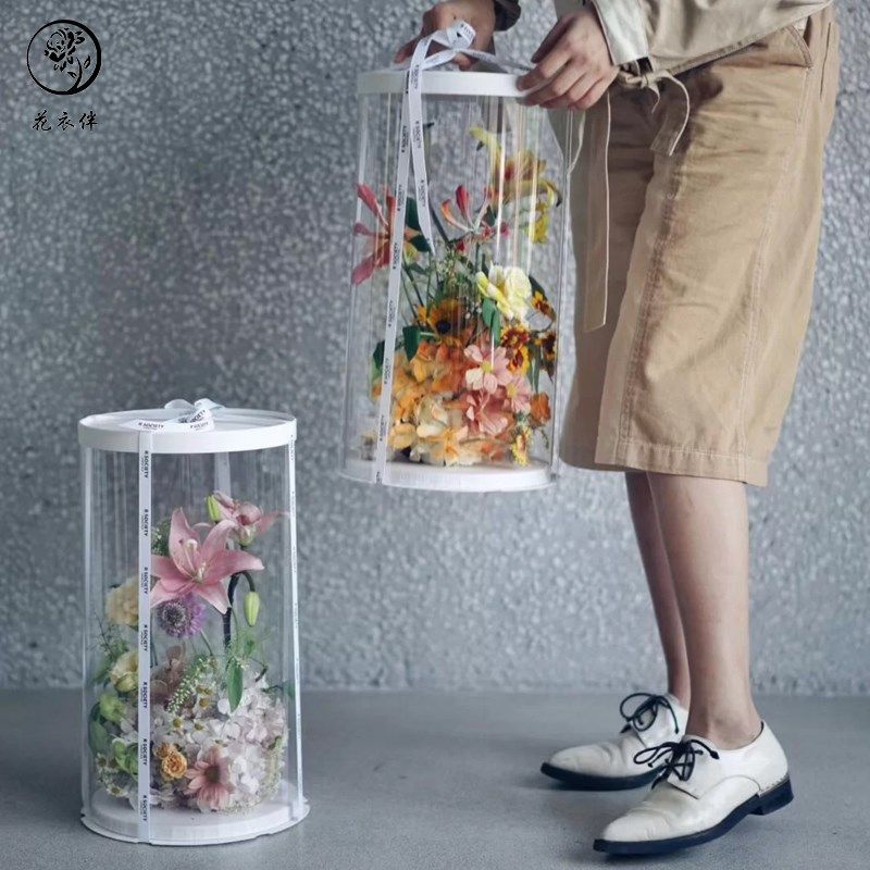 中秋花盒超大号巨形抱抱桶PVC开窗透明盒圆柱形韩式鲜花蛋糕盒,鲜花速递/花卉仿真/绿植园艺,花艺包装盒,淘宝优惠券,粉丝福利购,淘宝优惠卷